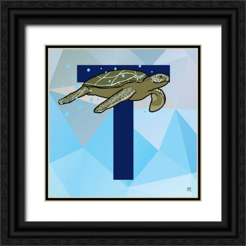 T Black Ornate Wood Framed Art Print with Double Matting by Perrenoud, Aubree