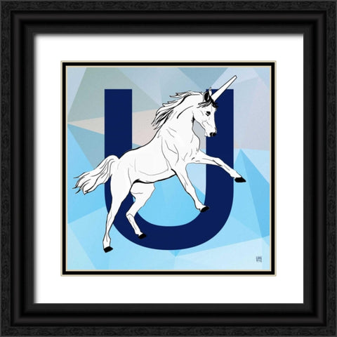 U  Black Ornate Wood Framed Art Print with Double Matting by Perrenoud, Aubree