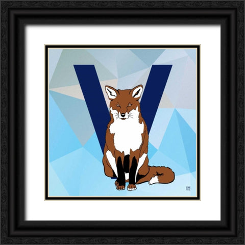 V  Black Ornate Wood Framed Art Print with Double Matting by Perrenoud, Aubree