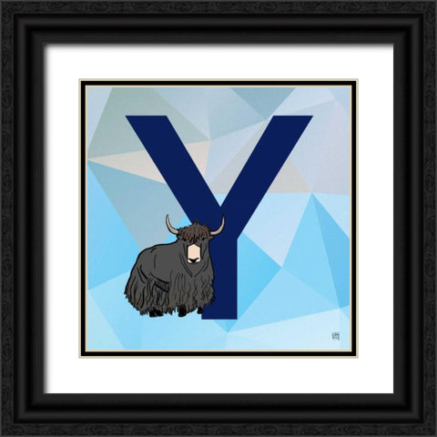 Y Black Ornate Wood Framed Art Print with Double Matting by Perrenoud, Aubree