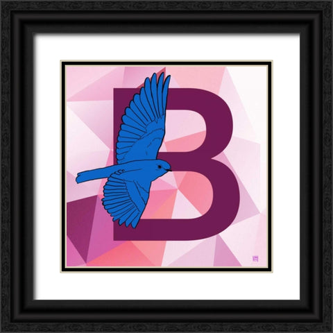 B Black Ornate Wood Framed Art Print with Double Matting by Perrenoud, Aubree