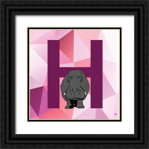 H Black Ornate Wood Framed Art Print with Double Matting by Perrenoud, Aubree