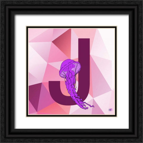 J Black Ornate Wood Framed Art Print with Double Matting by Perrenoud, Aubree