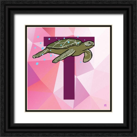 T Black Ornate Wood Framed Art Print with Double Matting by Perrenoud, Aubree