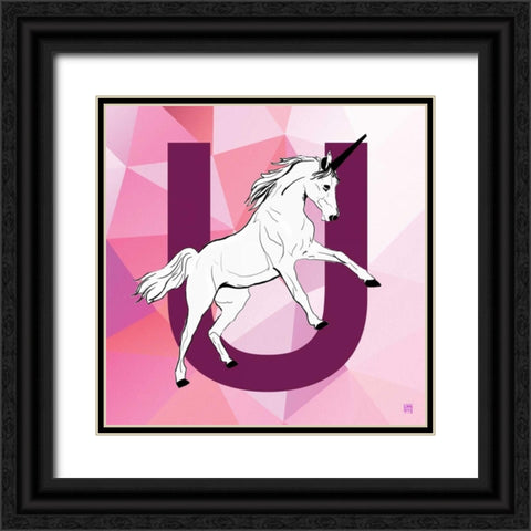 U Black Ornate Wood Framed Art Print with Double Matting by Perrenoud, Aubree