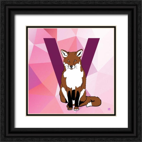 V Black Ornate Wood Framed Art Print with Double Matting by Perrenoud, Aubree