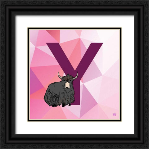 Y Black Ornate Wood Framed Art Print with Double Matting by Perrenoud, Aubree