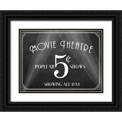 Movie Theatre Black Ornate Wood Framed Art Print with Double Matting by Perrenoud, Aubree