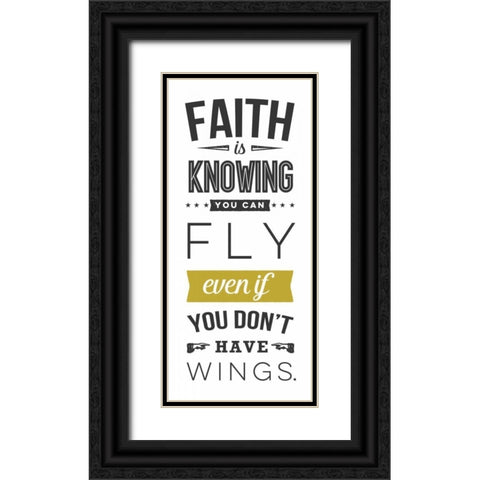 Faith - White Black Ornate Wood Framed Art Print with Double Matting by Perrenoud, Aubree