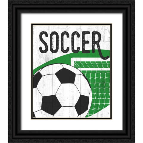 Soccer Black Ornate Wood Framed Art Print with Double Matting by Perrenoud, Aubree