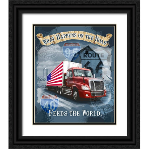 Feeds the World Black Ornate Wood Framed Art Print with Double Matting by Baldwin, Jim