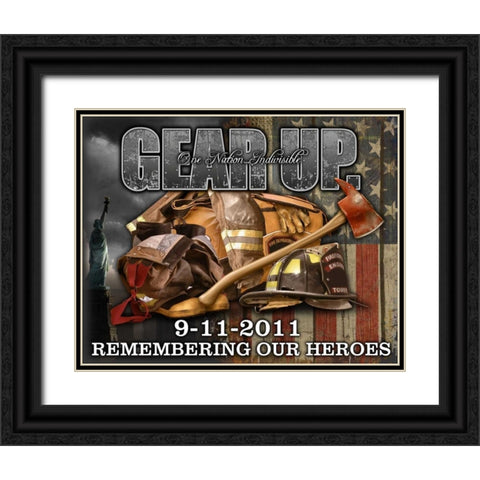 Gear Up Black Ornate Wood Framed Art Print with Double Matting by Baldwin, Jim
