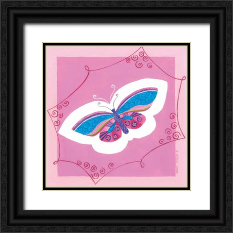 Butterfly I Black Ornate Wood Framed Art Print with Double Matting by Shamp, Cindy