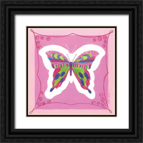 Butterfly II Black Ornate Wood Framed Art Print with Double Matting by Shamp, Cindy