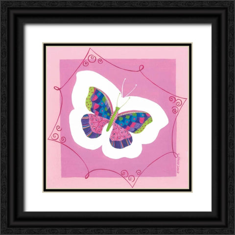 Butterfly III Black Ornate Wood Framed Art Print with Double Matting by Shamp, Cindy