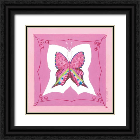 Butterfly IV Black Ornate Wood Framed Art Print with Double Matting by Shamp, Cindy
