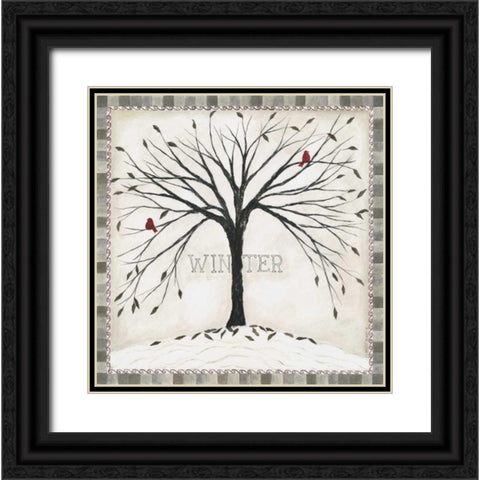 Winter Black Ornate Wood Framed Art Print with Double Matting by Shamp, Cindy