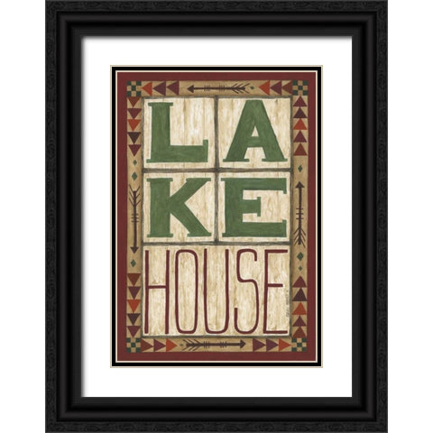 Lake House Black Ornate Wood Framed Art Print with Double Matting by Shamp, Cindy