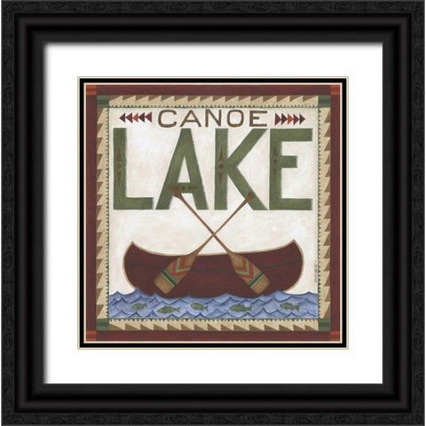 Canoe Lake Black Ornate Wood Framed Art Print with Double Matting by Shamp, Cindy