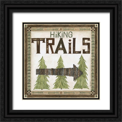 Hiking Trails Black Ornate Wood Framed Art Print with Double Matting by Shamp, Cindy