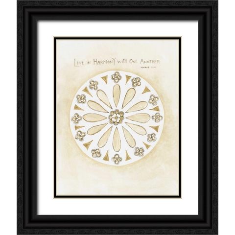 Harmony Black Ornate Wood Framed Art Print with Double Matting by Shamp, Cindy