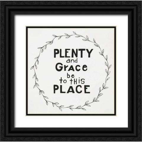 Plenty Black Ornate Wood Framed Art Print with Double Matting by Shamp, Cindy