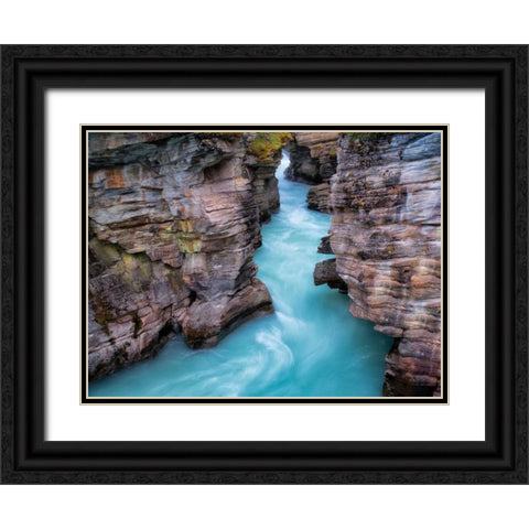 Aqua Velvet Black Ornate Wood Framed Art Print with Double Matting by Frates, Dennis