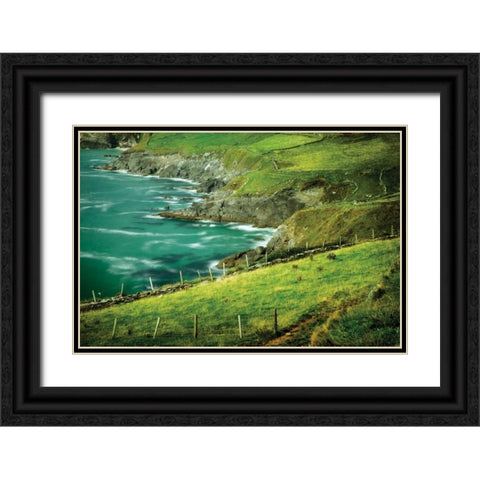 Sea Green Black Ornate Wood Framed Art Print with Double Matting by Frates, Dennis