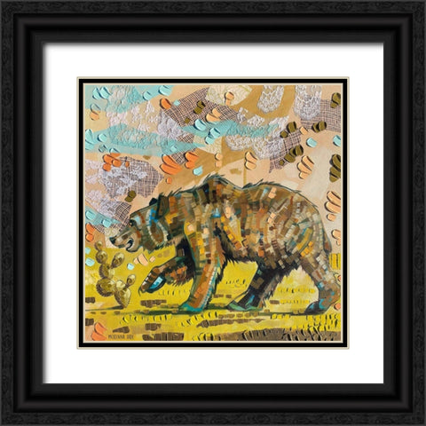 Poke the Bear Black Ornate Wood Framed Art Print with Double Matting by Ihde, McKenna