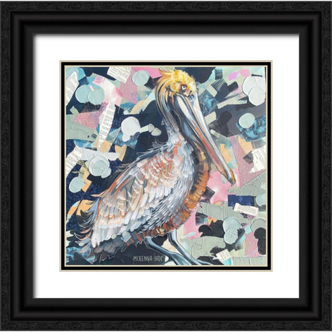 Pelican Black Ornate Wood Framed Art Print with Double Matting by Ihde, McKenna