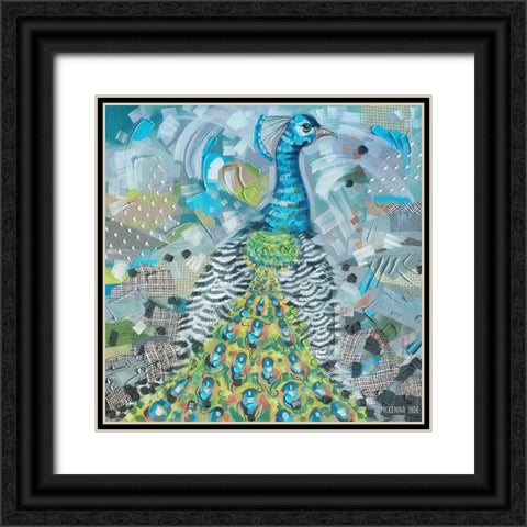 Pride of the Peacock Black Ornate Wood Framed Art Print with Double Matting by Ihde, McKenna