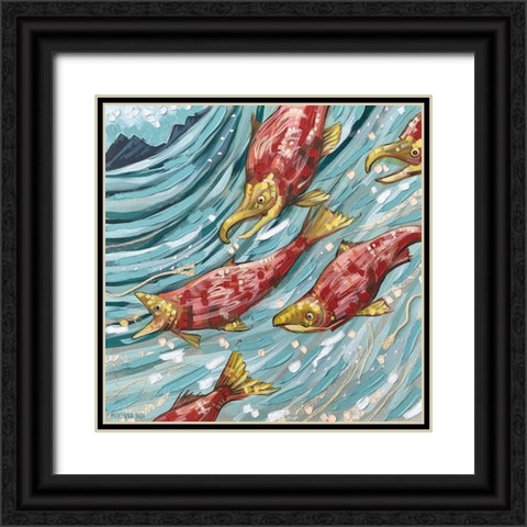 Lets Go to the River Black Ornate Wood Framed Art Print with Double Matting by Ihde, McKenna