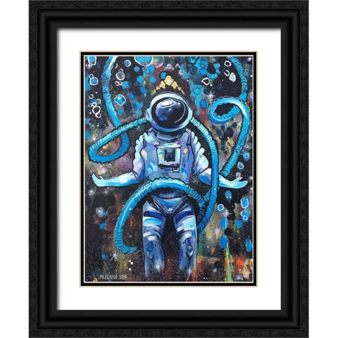 Moonman Black Ornate Wood Framed Art Print with Double Matting by Ihde, McKenna