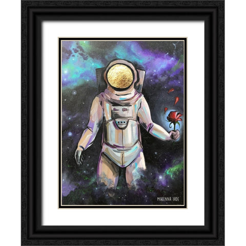 Moonman II Black Ornate Wood Framed Art Print with Double Matting by Ihde, McKenna
