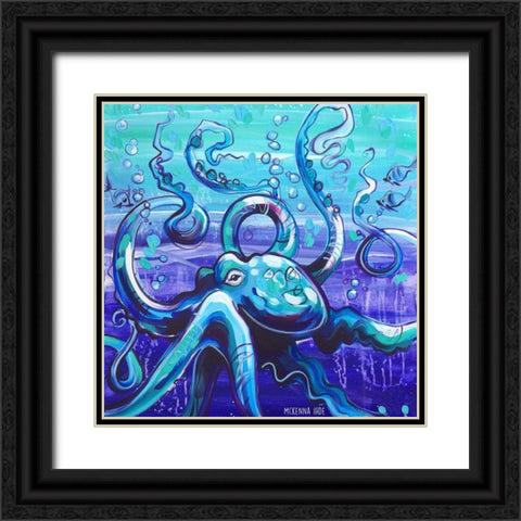Octo II Black Ornate Wood Framed Art Print with Double Matting by Ihde, McKenna