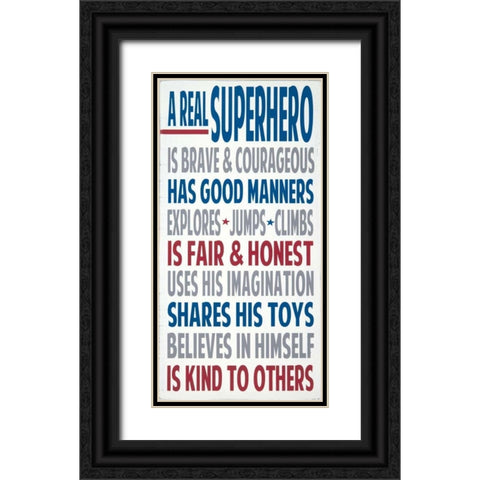 Real Superhero Black Ornate Wood Framed Art Print with Double Matting by Words for the Soul