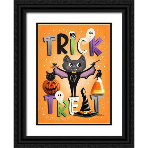 Trick or Treat Black Ornate Wood Framed Art Print with Double Matting by Tyndall, Elizabeth