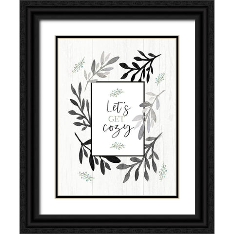 Lets Get Cozy Black Ornate Wood Framed Art Print with Double Matting by Tyndall, Elizabeth