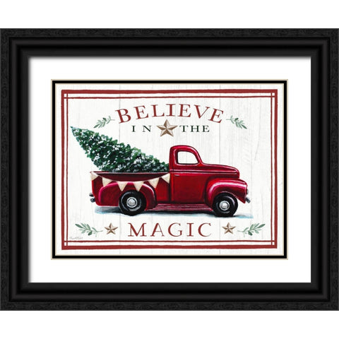 Believe in the Magic Black Ornate Wood Framed Art Print with Double Matting by Tyndall, Elizabeth