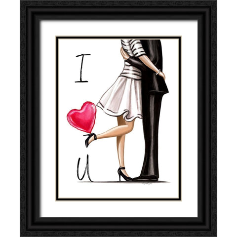 Love Kick Black Ornate Wood Framed Art Print with Double Matting by Tyndall, Elizabeth