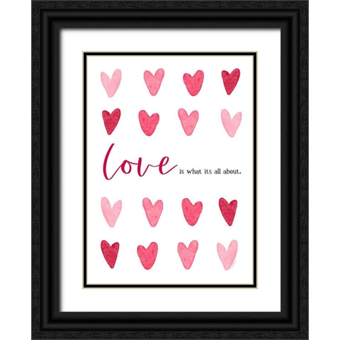 All About Love Black Ornate Wood Framed Art Print with Double Matting by Tyndall, Elizabeth