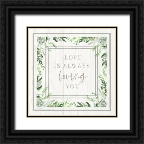 Love Always Black Ornate Wood Framed Art Print with Double Matting by Tyndall, Elizabeth