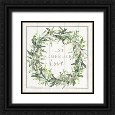 Remember Love Black Ornate Wood Framed Art Print with Double Matting by Tyndall, Elizabeth