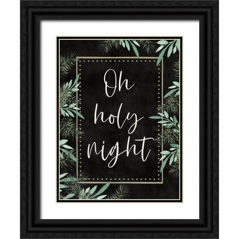 Oh Holy Night Black Ornate Wood Framed Art Print with Double Matting by Tyndall, Elizabeth