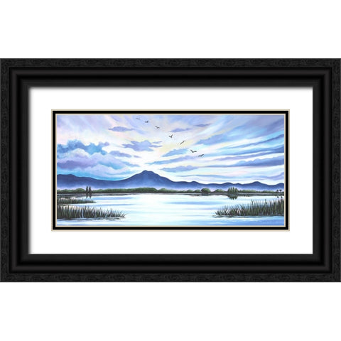 Water and Sky Black Ornate Wood Framed Art Print with Double Matting by Tyndall, Elizabeth