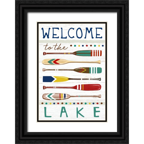 Welcome to the Lake Black Ornate Wood Framed Art Print with Double Matting by Tyndall, Elizabeth