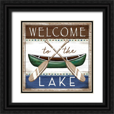 Welcome to the Lake Black Ornate Wood Framed Art Print with Double Matting by Tyndall, Elizabeth