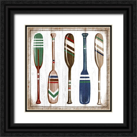 Oars Black Ornate Wood Framed Art Print with Double Matting by Tyndall, Elizabeth