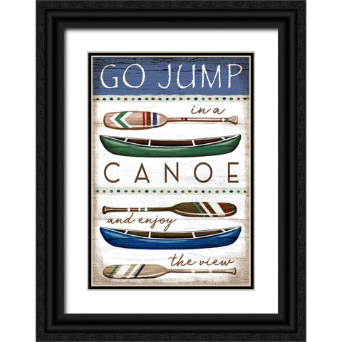 Go Jump in the Lake Black Ornate Wood Framed Art Print with Double Matting by Tyndall, Elizabeth