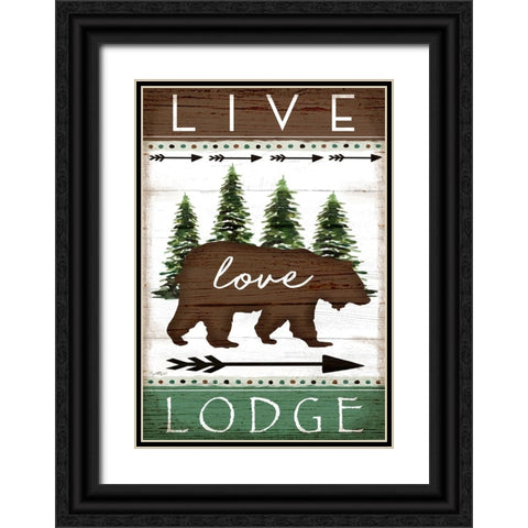 Live, Love, Lodge Black Ornate Wood Framed Art Print with Double Matting by Tyndall, Elizabeth